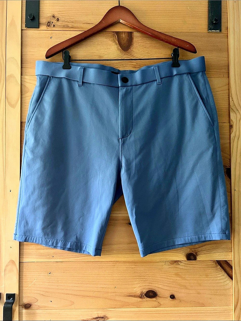 Greyson Montauk Performance Short Men's Flat Front Shorts in Blue